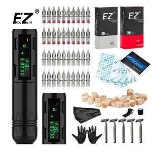 Wholesale EZ Coreless Motor Wireless P2S Pen machine Professional Tattoo Machine Full Complete Set Tattoo Kits