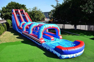 Xinyue gigante al aire libre inflable doble tobogán de agua <span class=keywords><strong>piscina</strong></span> <span class=keywords><strong>casa</strong></span> hinchable PVC/tela fácil instalación para niños adultos <span class=keywords><strong>Alquiler</strong></span> de fiestas - Product Image 2