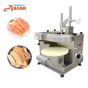 2024 store fresh meat chicken breast slicing machine/ thickness adjustment cooked meat 2mm cutting machine