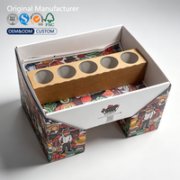 Boîte à pique-nique rigide pliable, recyclable et réutilisable, de qualité alimentaire, portable, pour le camping, les salades de fruits, les fêtes, en carton ondulé