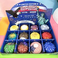 Jouets Squishy Fête de l'Indépendance des États-Unis 2026 – Forme de Ravioli Patriotique, Jouets Anti-Stress en Mousse PU à Remontée Lente pour les Faveurs de Fête du 4 Juillet