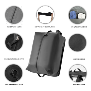 Sacs de rangement réutilisables imperméables en TPU à grande capacité avec fermeture éclair et compression sous vide pour les vêtements de voyage et les bagages - Product Image 4