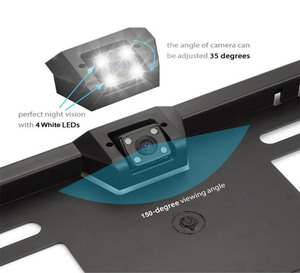 Xe số tấm khung HD không thấm nước EU biển số xe phía sau xem đảo ngược/đảo chiều đậu xe sao lưu <span class=keywords><strong>Camera</strong></span> phổ IP 68 5V 6M - Product Image 2