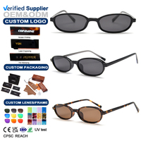 Lunettes de soleil tendance en gros, personnalisées, OEM, de créateur, pour hommes, de haute qualité, en TR90, monture ovale petite, unisexe, UV400