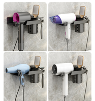 Support de sèche-cheveux mural support peigne rasoir support de rangement organisateur de salle de bain