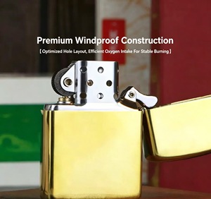 Briquet à cigares en laiton personnalisé avec logo, écologique, durable, rechargeable, design moderne, pour cadeaux d'entreprise, vente en gros - Product Image 3