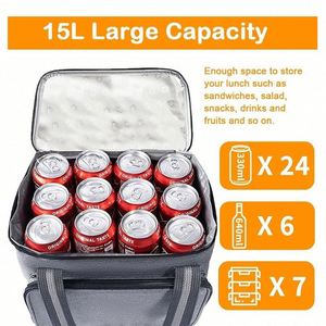 Large Insulated Cooler <b>Bag</b> with Leakproof Multi-Pockets - Collapsible <b>Lunch</b> <b>Tote</b> for Adults - Perfect for Beach, Picnic - Product Image 3