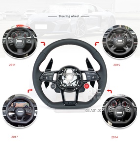 <span class=keywords><strong>Volante</strong></span> de cuero completo para Audi R8 Tt Ttrs <span class=keywords><strong>A4</strong></span> A5 A6 A7 A8 Q2 Q3 Q8 <span class=keywords><strong>B5</strong></span> B6 B7 B8 B9 C5 C8 D3 D4 Rs Rs3 Rs4 Rs5 Rs6 Rs7 - Product Image 1