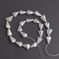 Perles de culture d'eau douce baroques triangulaires blanches, haute brillance, 11-12x15-17mm, perles en vrac pour la création de bijoux faits main