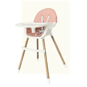 3合1婴儿高脚椅家具可调婴儿椅喂养木制助推器婴儿喂养座椅