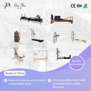 Pura <span class=keywords><strong>Flow</strong></span> Professional pour <span class=keywords><strong>Pilates</strong></span> Reformer en érable blanc pour utilisation à domicile - Équipement de musculation pour la santé et le fitness multifonctionnel - Product Image 6