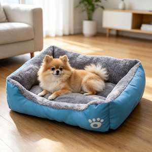 Pet Bed Sofa for Dogs <b>Cats</b> Eco-Friendly Oxford Cloth Anti-Slip Short <b>Plush</b> PP Cotton Comfortable Winter XL - Product Image 3