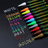 Marqueur à craie liquide Mobee P-566C 12 couleurs Prix d'usine Stylo à fenêtre Stylos à craie liquide effaçables pour tableau d'écriture LED