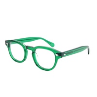 Monture de lunettes vintage rétro en acétate, style carré, taille Edison 46, inspirée de l'Amekaji, monture complète, verres en résine pour myopie