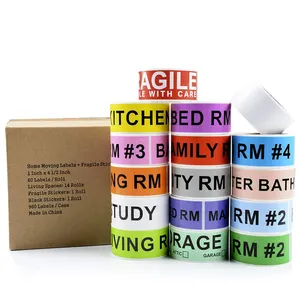 Hengyuan High Quality Pre-printed Warning Shipping label Fragile Stickers - 3x2" or 3x5", Warning Stickers thermal label