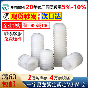 Wanqian Fasteners Nylon Set Screws M3 M4 M5 M6 M8 M10 M12 Flat Head Metric Standard Thread Plastic Machine Screws - Product Image 5