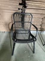 Chaise de jardin en plastique imperméable, fauteuil d'extérieur moderne H-1070, siège à pieds coniques pour hôtel, salle à manger, parc, école