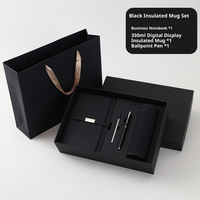 Coffret Cadeau d'Entreprise de Luxe Personnalisable : Carnet, Tasse Thermos en Acier Inoxydable, Stylo et Bouteille – Nouveauté du Nouvel An