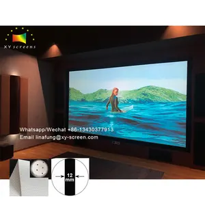 Xy tela projetora profissionalmente projetada e instalada, cinema perfurado acústico e transparente