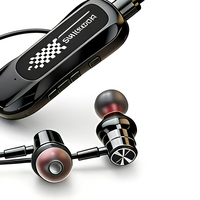 Écouteurs sans fil semi intra-auriculaires à tour de cou, vente en gros d'usine, HiFi Stéréo Bass, contrôle tactile, magnétiques, BT 5.4, IPX4, AAC pour musique et appels