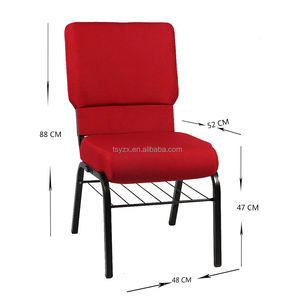 Atacado Barato Intertravamento Acochoado Auditório Cadeira Empilhável Metal para Conferência Igreja Jantar Farmhouse Outdoor Hotel Use - Product Image 2