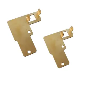 OEM tùy chỉnh Brass kết nối thiết bị đầu cuối liên tục dập đồng và đồng thau điện kết nối kim loại dập phần STAPLE bộ phận