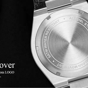 Rejol <b>Mens</b> Sports Chronograph Quartz <b>Watch</b> Stainless Steel Pointer Dial Arctic <b>Blue</b> Black Luxury Fashion Business - Product Image 3