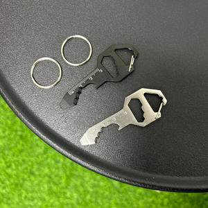 Ouvre-bouteille porte-clés léger et tendance, multi-outils, 100% acier inoxydable, gadget EDC 6 en 1 - Product Image 1