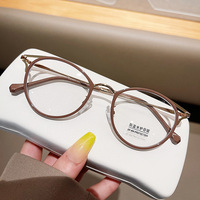 2025 nouveau concepteur personnalisé Anti lumière bleue montures de lunettes femmes Tr90 classique rétro cadre rond montures de lunettes