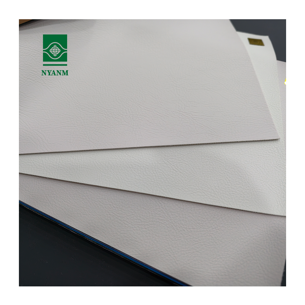 Synthetic PVC Leather Fabric with Knitted Backing Stain Resistant for Sports Equipment Luggage Upholstery Mattress Gym & Gloves