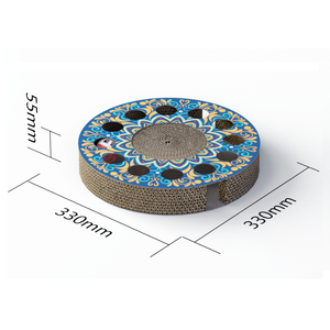 थोक नालीदार बिल्ली खरोंच बोर्ड लकड़ी के सर्कल के साथ लकड़ी-सर्कल के साथ लकड़ी-सर्कल के साथ - Product Image 4