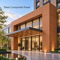 Panneau composite en acier de 4 mm 4x8 pieds en bois pour façades de bâtiments commerciaux