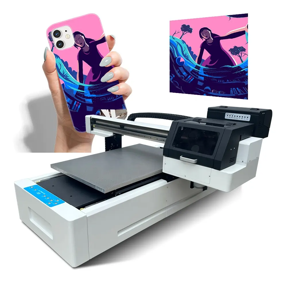 JESI Newest 6090 Printer UV DTF Printing Solution A1 UV inkjet digital printer phone case uv flatbed printer 6090