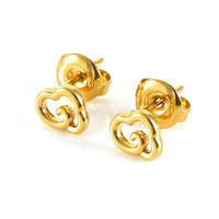 Ensemble de Bijoux Lincy Hollow Étanche pour Femmes: Boucles d'Oreilles et Bijoux en Acier Inoxydable Motif Trèfle à Quatre Feuilles, Cœur, Fleur, Nuage