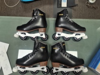 Patins à roulettes respirants rétractables, chaussures de patinage durables et ajustables pour le fitness en extérieur, pour adultes débutants