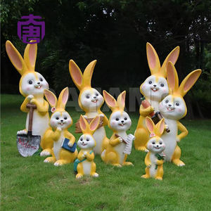 Customized Ip65 Waterproof 3d Fiberglass <b>Rabbit</b> Led <b>Lighting</b> Outdoor New Year's Day Decor For Parks And Home Courtyard - Product Image 3