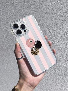 Custodia per telefono in TPU trasparente con motivo a bilardo 8 palle a righe <span class=keywords><strong>rosa</strong></span>, <span class=keywords><strong>cover</strong></span> antiurto estetica e simpatica per <span class=keywords><strong>iPhone</strong></span> 17 16 15 14 13 <span class=keywords><strong>Pro</strong></span> <span class=keywords><strong>Max</strong></span> - Product Image 2