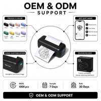 Imprimante à tatouages portable OEM ODM de 3 pouces, 202g, prend en charge le papier de 70-78 mm, connexion AI APP et BT, directement de l'usine pour une utilisation en studio