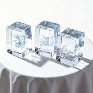 Ornement de table en cristal sculpté de haute qualité, cadeau d'anniversaire créatif, cadeau Qixi en cristal lumineux - Product Image 2