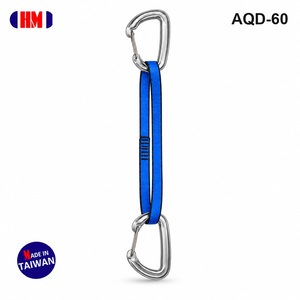 Alpine Quickdraw 60 cm Nylon Genähte Schlinge Ausziehbar mit 2 Drahtschnapp-Aluminiumkarabinern gemäß EN 12275 OEM Taiwan - Product Image 3