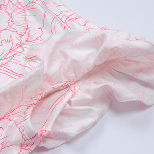 Abiti di cotone Casual estivi per bambini di alta qualità con volant floreale a spalla <span class=keywords><strong>elegante</strong></span> da bambina - Product Image 6