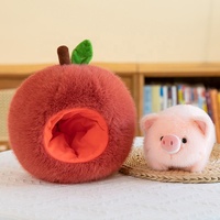 Jouets en peluche personnalisés, Poupée cochon pomme, Animaux en peluche, Jouet animal doux, mignon, Kawaii, Mascotte, Grand format, Amusant, Vente en gros personnalisée