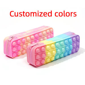 Grote Capaciteit Custom Siliconen Pop Potlood Tas Duw Bubble Gekleurd Met Game Console Handvat Knop Vorm Handige Opbergdoos - Product Image 2