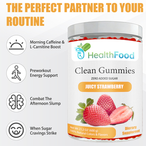 Gomitas Personalizadas con Sabor a Fresa, Limpias y Saludables, Aumentan la Energía, Incrementan los Antioxidantes, Favorecen la Pérdida de Peso, Suplemento para el Ejercicio - Product Image 4