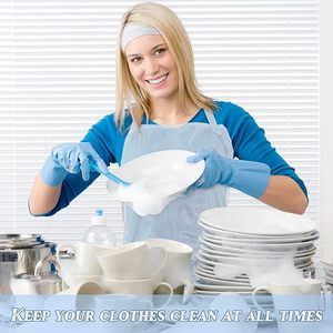 47 inch Heavy Duty PVC Vinyl <b>Apron</b>, Transparent <b>Waterproof</b> Oil Proof Plastic <b>Apron</b>, Reusable Protective <b>Apron</b> - Product Image 3