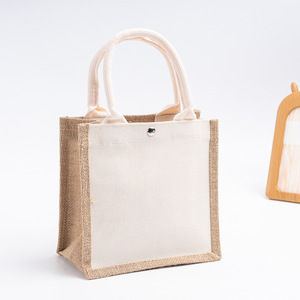 Tùy Chỉnh Sinh Thái Thân Thiện Với Quà Tặng Quảng Cáo Vải Bố Linen Tote Mua Sắm Túi Trống Đay Tote Túi Cho Khuyến Mãi - Product Image 2