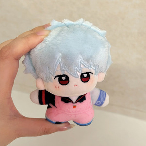 10CM Gintama peluche jouet pendentif porte-clés pour sac Sakata Gintoki <span class=keywords><strong>Okita</strong></span> Sougo Kagura Anime poupée Figure Kawaii mignon peluche poupée - Product Image 3