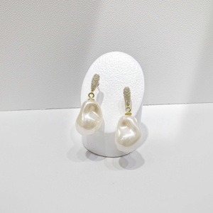 wholesale plata 925 sterling silver shell pearl butterfly <b>earring</b> magnificent trendy zircon 18k gold plated women <b>fine</b> <b>earrings</b> - Product Image 3
