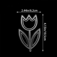 Matrice de découpe en métal motif Fleur de Tulipe pour albums photo DIY, boîtes cadeaux, cartes en papier, cartes de vœux et scrapbooking