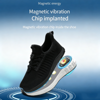 Chaussures de marche décontractées pour hommes, blanches, respirantes, en tricot, sans lacets, à boucle, semelle épaisse en mousse, vente en gros, OEM, ODM, personnalisables